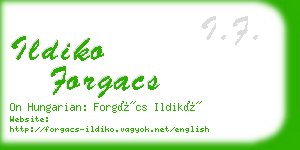 ildiko forgacs business card